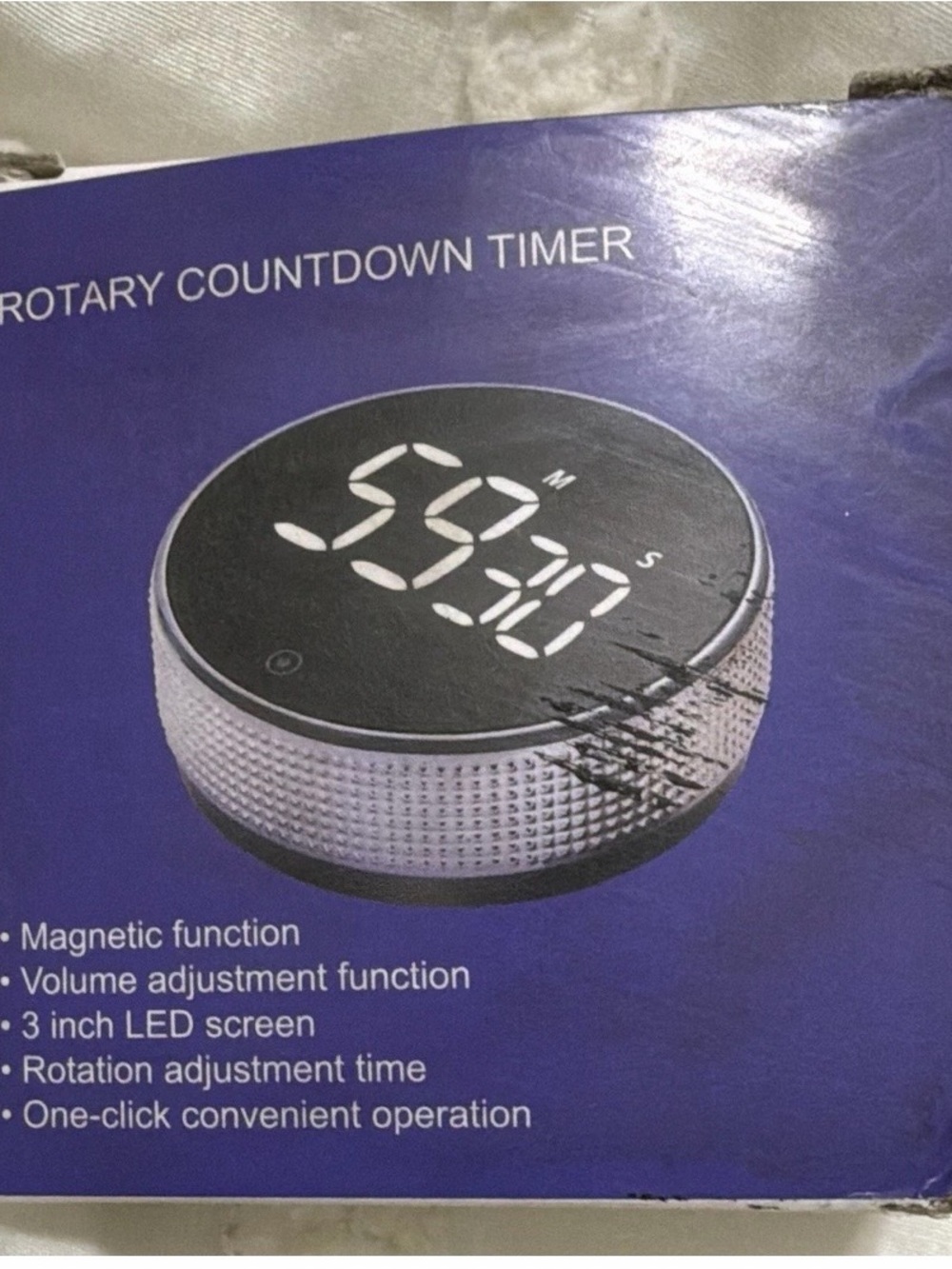 Rotary Countdown Timer LED Display - Black